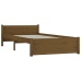 Estructura cama sin colchón madera maciza marrón miel 75x190 cm