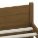 Estructura cama sin colchón madera maciza marrón miel 75x190 cm