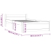 Estructura cama sin colchón madera maciza marrón miel 75x190 cm