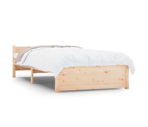 Estructura cama individual sin colchón madera maciza 90x190 cm