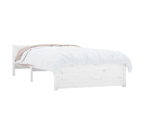 Estructura cama individual sin colchón madera blanco 90x190 cm