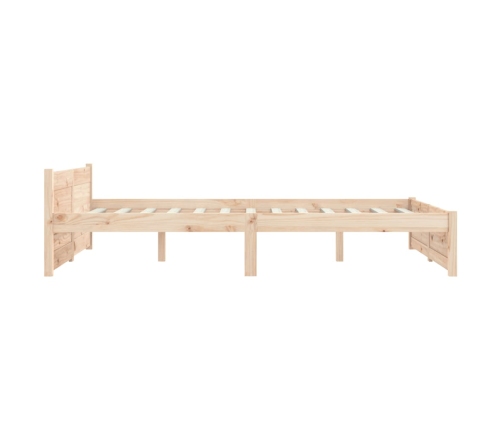 Estructura de cama doble sin colchón madera maciza 135x190 cm