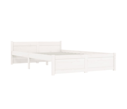 Estructura de cama doble sin colchón madera blanco 135x190 cm