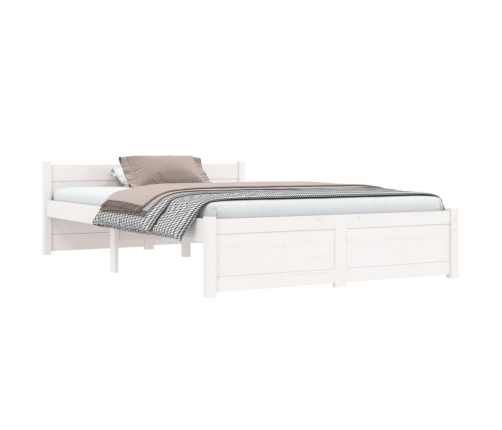 Estructura de cama doble sin colchón madera blanco 135x190 cm