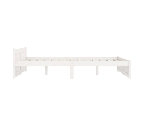 Estructura de cama doble sin colchón madera blanco 135x190 cm