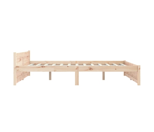 Estructura de cama sin colchón madera maciza 140x190 cm