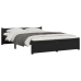 Estructura de cama sin colchón madera maciza negro 140x190 cm