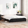 Estructura de cama sin colchón madera maciza negro 140x190 cm