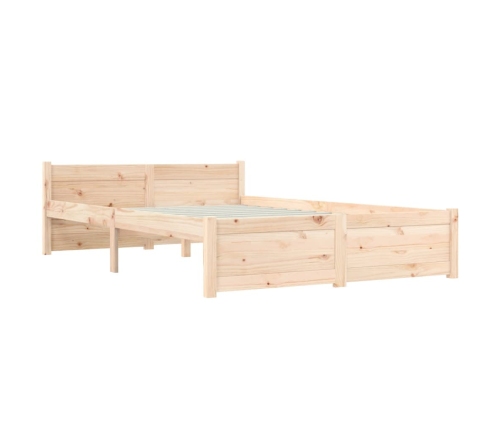 Estructura de cama sin colchón madera maciza 120x200 cm