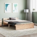 Estructura de cama sin colchón madera maciza 120x200 cm