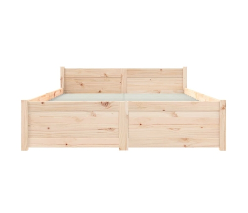 Estructura de cama sin colchón madera maciza 120x200 cm