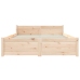 Estructura de cama sin colchón madera maciza 120x200 cm