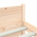 Estructura de cama sin colchón madera maciza 120x200 cm