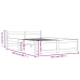 Estructura de cama sin colchón madera maciza 120x200 cm