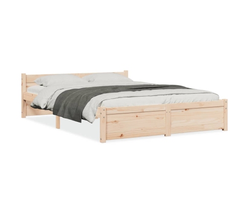 vidaXL Estructura de cama madera maciza 140x200 cm