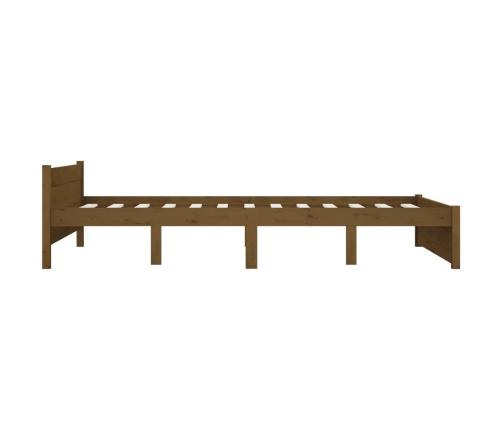 Estructura de cama madera maciza marrón miel 140x200 cm