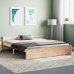 Estructura de cama sin colchón madera maciza 160x200 cm