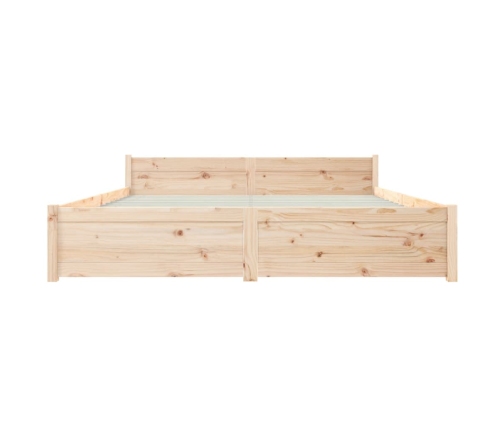 Estructura de cama sin colchón madera maciza 160x200 cm