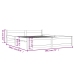 Estructura de cama sin colchón madera maciza 160x200 cm