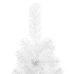 Medio árbol de Navidad artificial con soporte blanco 120 cm