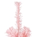 Medio árbol de Navidad artificial con soporte rosa 210 cm