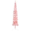 Medio árbol de Navidad artificial con soporte rosa 240 cm