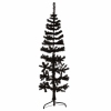 Medio árbol de Navidad artificial con soporte negro 120 cm