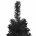 Medio árbol de Navidad artificial con soporte negro 120 cm