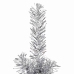 Medio árbol de Navidad artificial con soporte plateado 120 cm