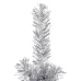 Medio árbol de Navidad artificial con soporte plateado 180 cm