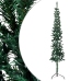 Medio árbol de Navidad artificial con soporte verde 120 cm