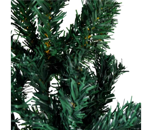 Medio árbol de Navidad artificial con soporte verde 120 cm