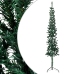 Medio árbol de Navidad artificial con soporte verde 180 cm