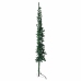 Medio árbol de Navidad artificial con soporte verde 210 cm