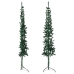 Medio árbol de Navidad artificial con soporte verde 210 cm