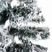 Mitad árbol Navidad artificial delgado con nieve 150 cm