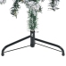 Mitad árbol Navidad artificial delgado con nieve 150 cm