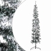 Mitad árbol Navidad artificial delgado con nieve 180 cm