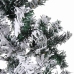 Mitad árbol Navidad artificial delgado con nieve 180 cm