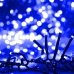 Tira de luces de racimo con 400 LED PVC azul 7,4 m