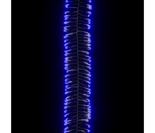 Tira de luces de racimo con 400 LED PVC azul 7,4 m