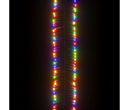 Tira de luces de racimo con 400 LED PVC multicolor 7,4 m