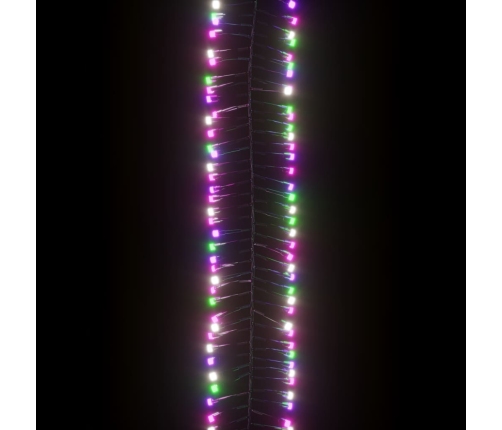 Tira de luces de racimo con 400 LED PVC pastel multicolor 7,4 m