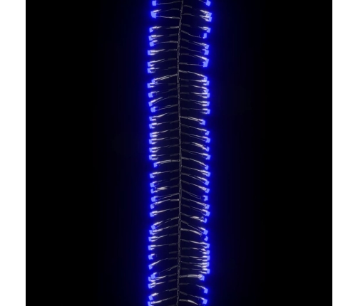 Tira de luces de racimo con 1000 LED PVC azul 11 m