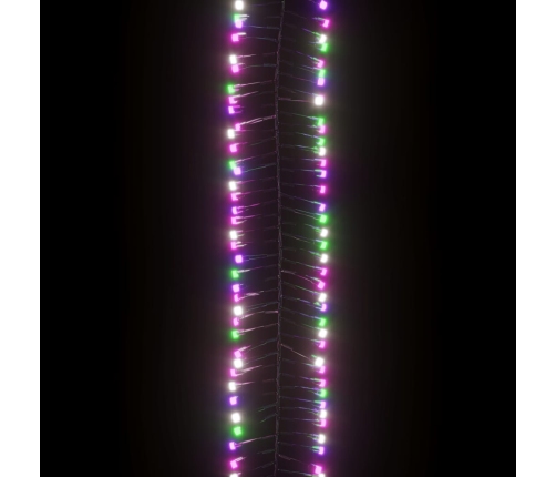 Tira de luces de racimo con 1000 LED PVC pastel multicolor 11 m