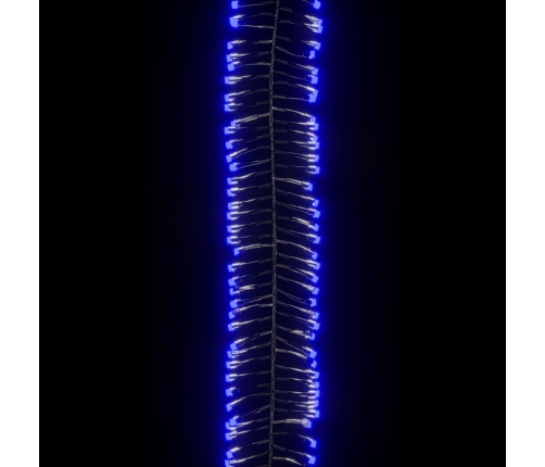 Tira de luces de racimo con 3000 LED PVC azul 23 m