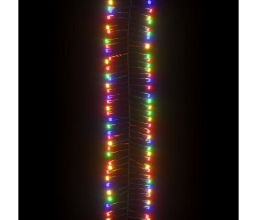 Tira de luces de racimo con 3000 LED PVC multicolor 23 m