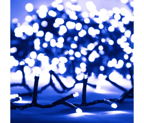 Tira de luces compacta con 400 LED PVC azul 13 m