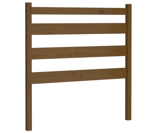 Cabecero de cama madera maciza de pino marrón miel 81x4x100 cm