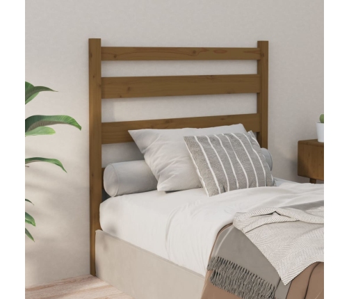 Cabecero de cama madera maciza de pino marrón miel 96x4x100 cm